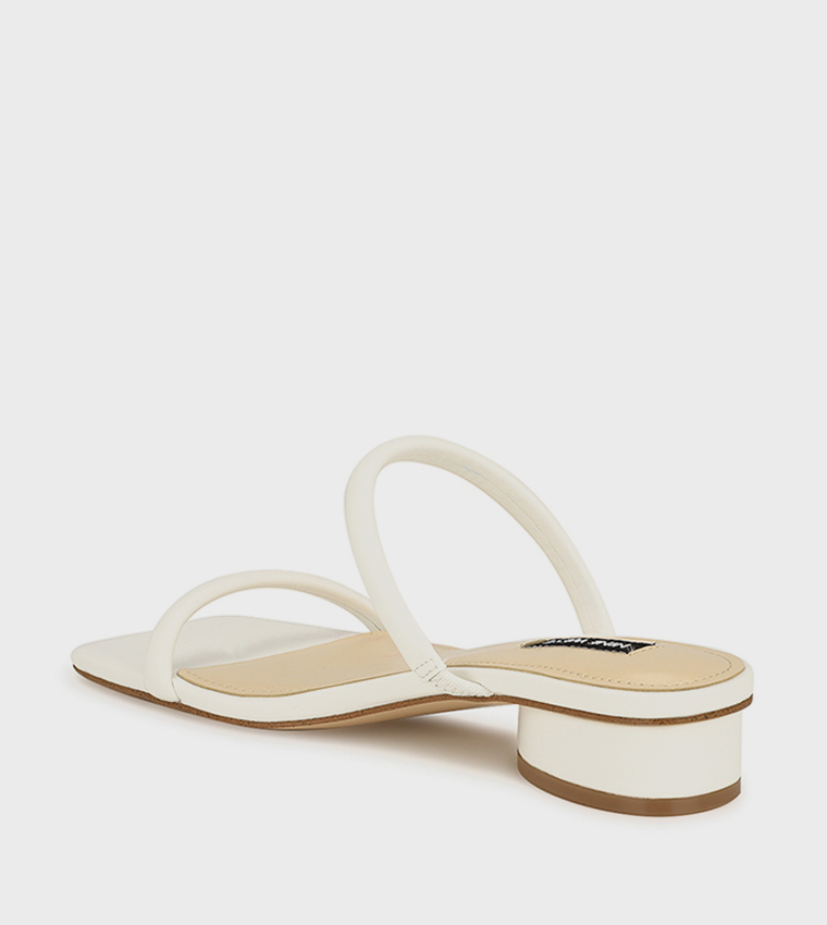 Buy Nine West MORELLA Strappy Low Heel Sandals In White | 6thStreet UAE