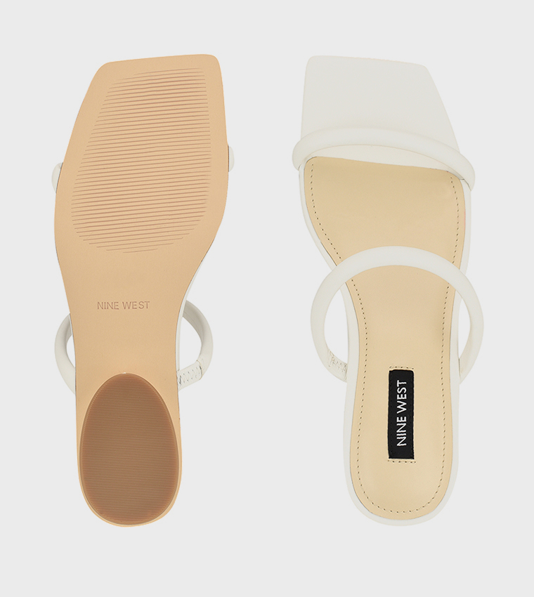 Buy Nine West MORELLA Strappy Low Heel Sandals In White | 6thStreet UAE