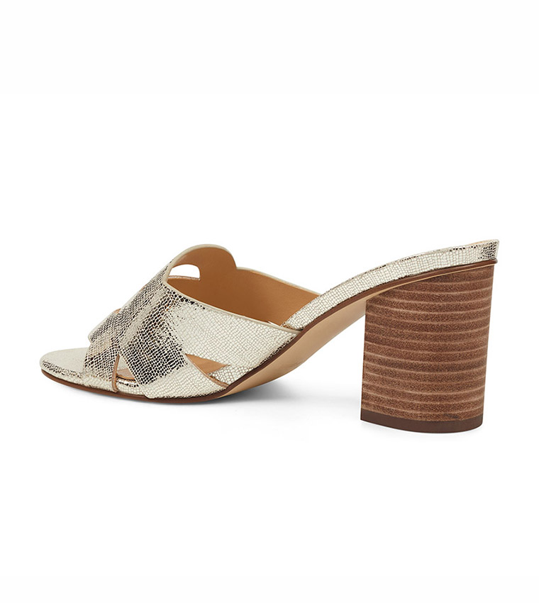 Wnnevaehss20Gold Leather Sandals