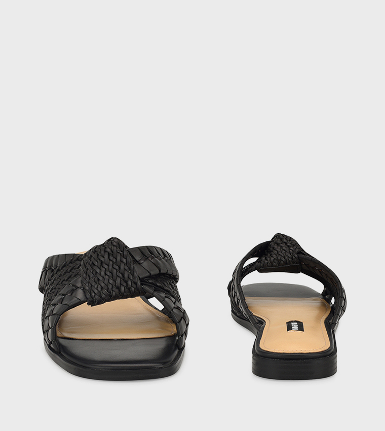 OLSON Braided Strap Flat Sandals