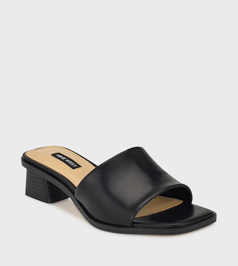 Buy Nine West PATHI Block Heel Sandals In Black | 6thStreet Oman