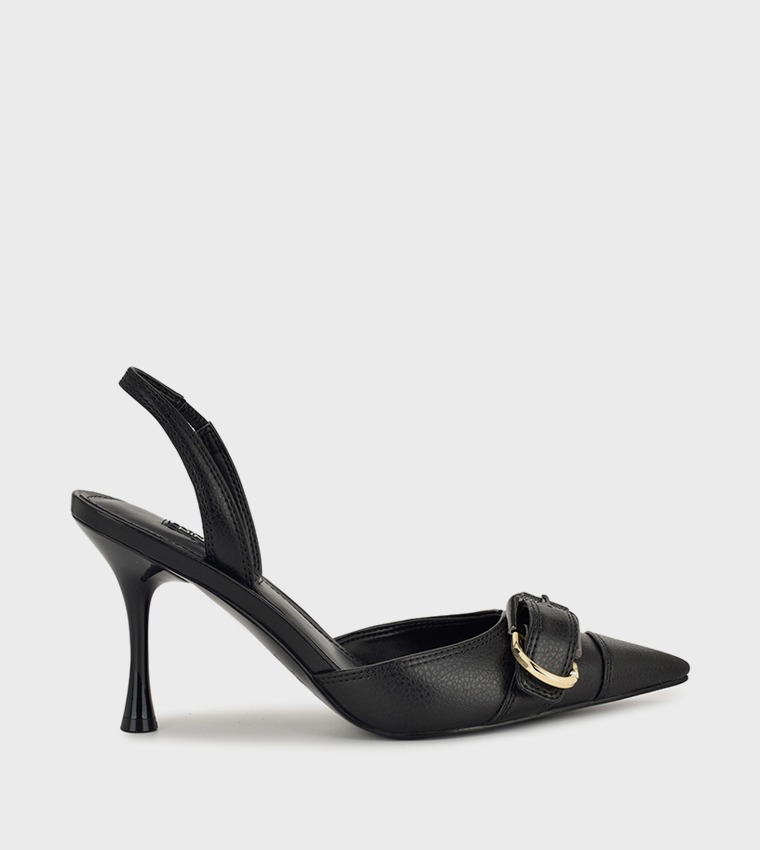 PATSIE Buckle Detail Slingback Pumps