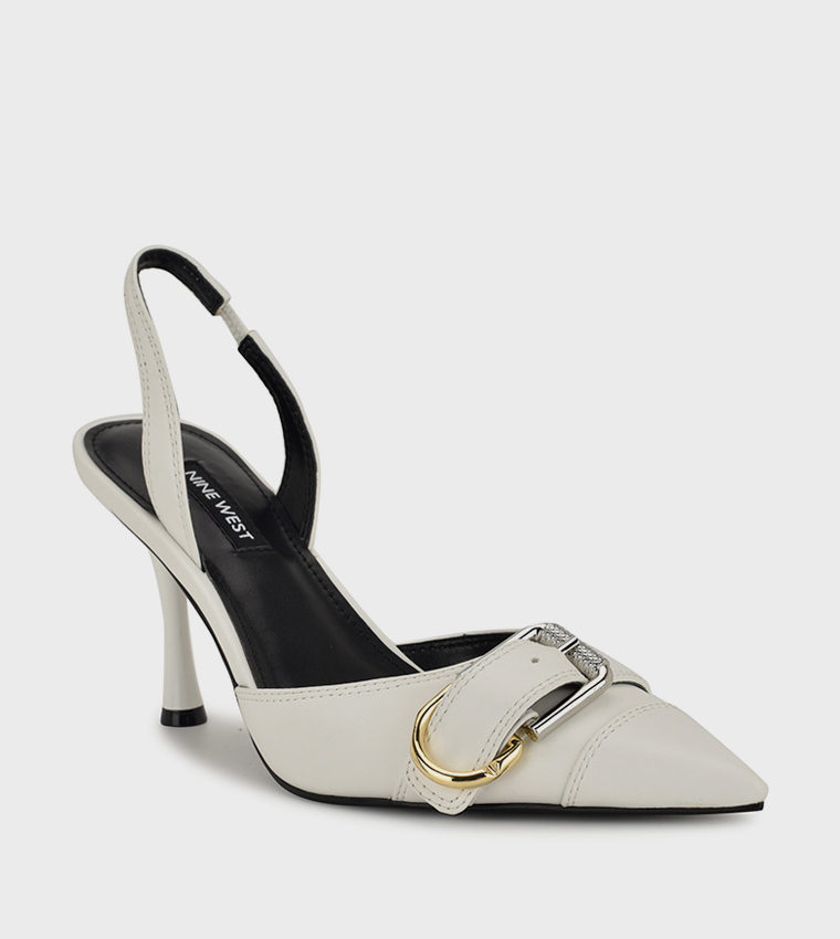 PATSIE Buckle Detail Slingback Pumps