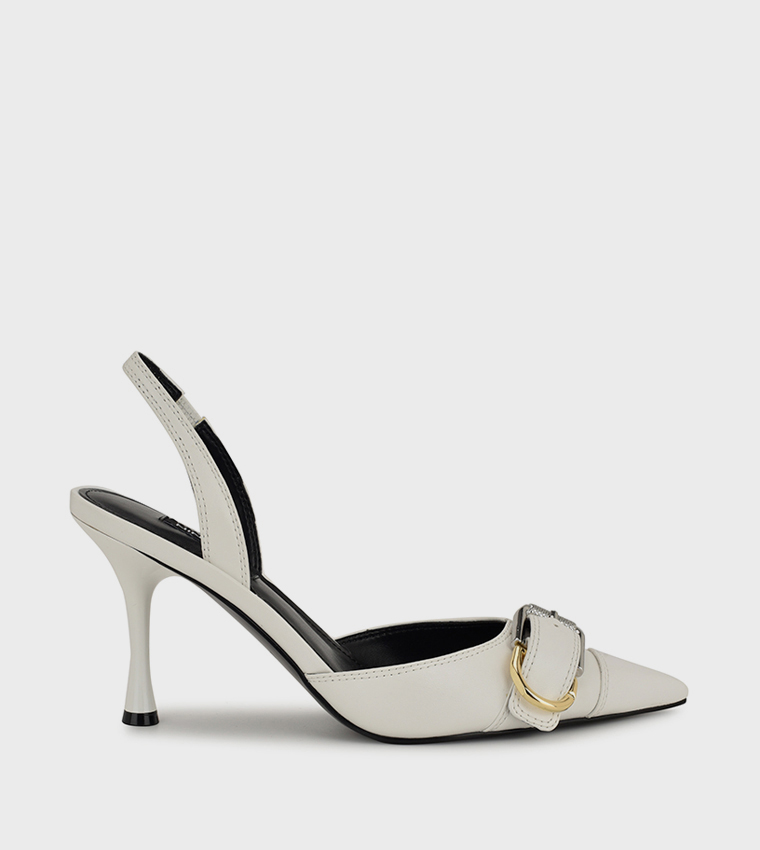 PATSIE Buckle Detail Slingback Pumps