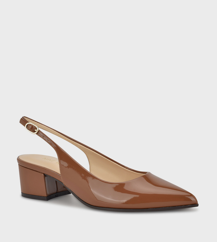 PRIZA Block Heel Slingback Pumps