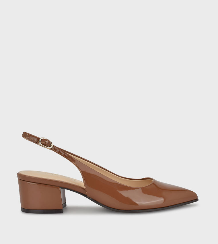 PRIZA Block Heel Slingback Pumps