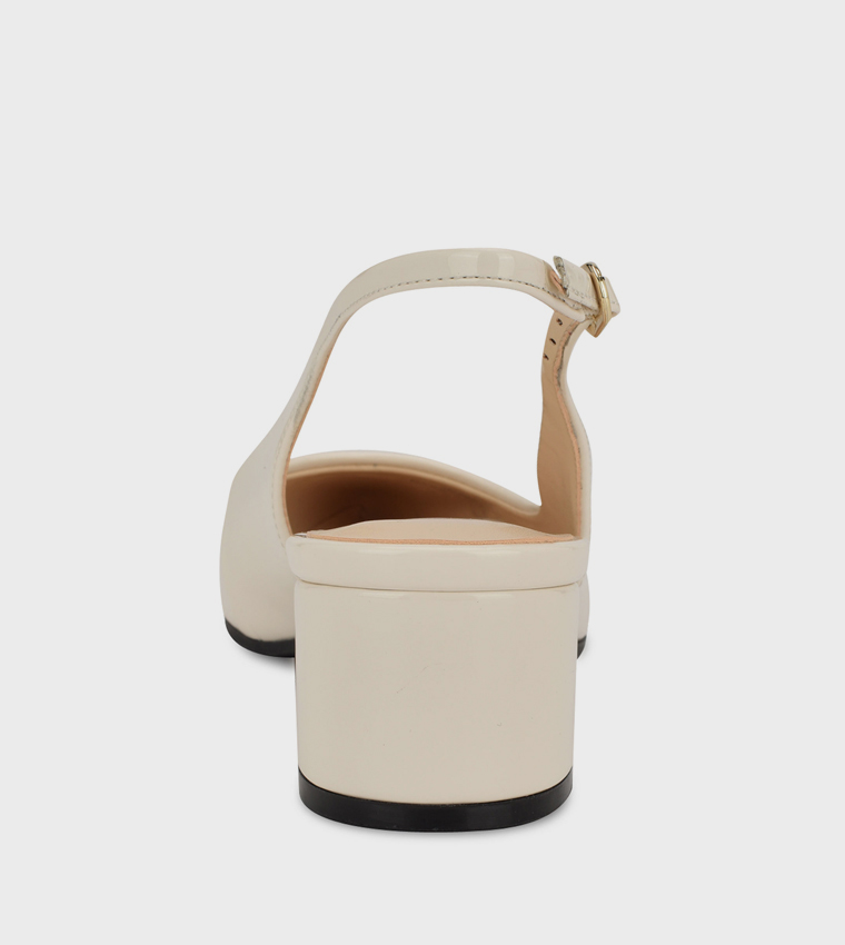 PRIZA Block Heel Slingback Pumps