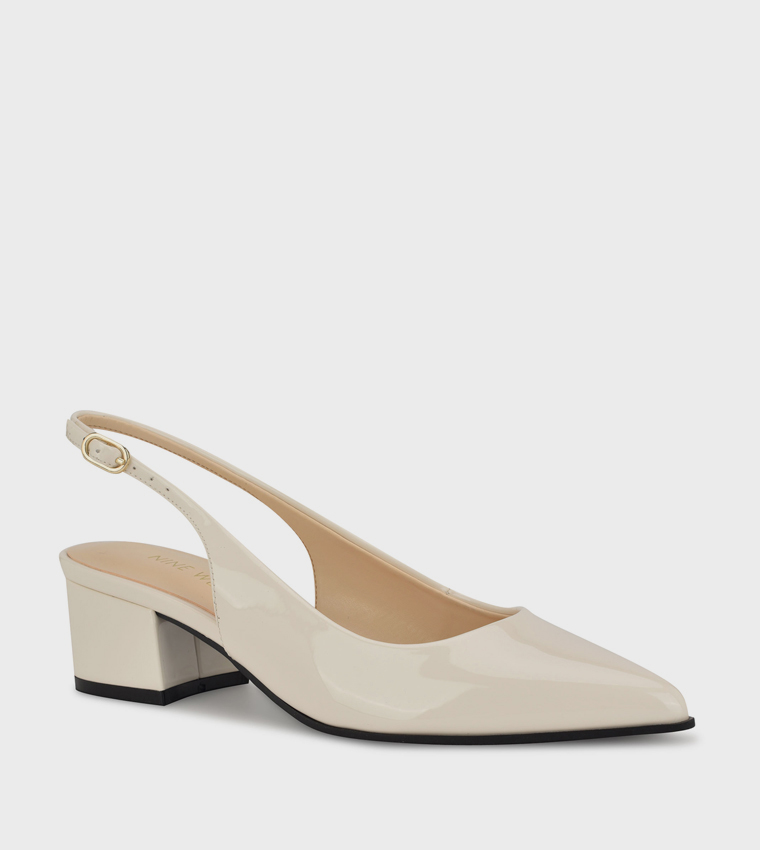 PRIZA Block Heel Slingback Pumps