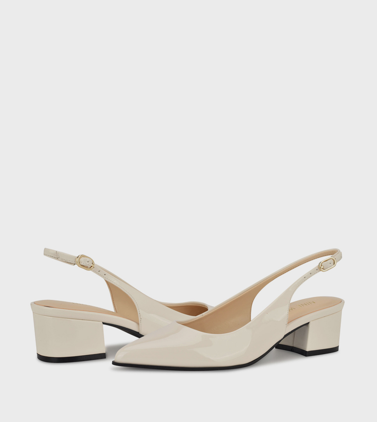 PRIZA Block Heel Slingback Pumps