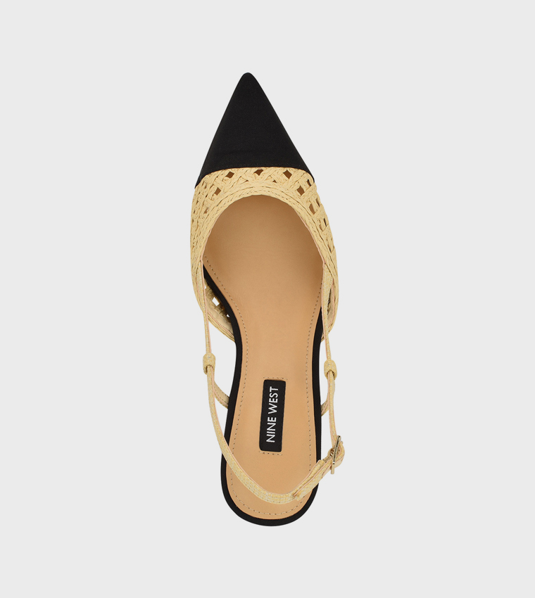 RAILEN Pointed Toe Slingback Pumps