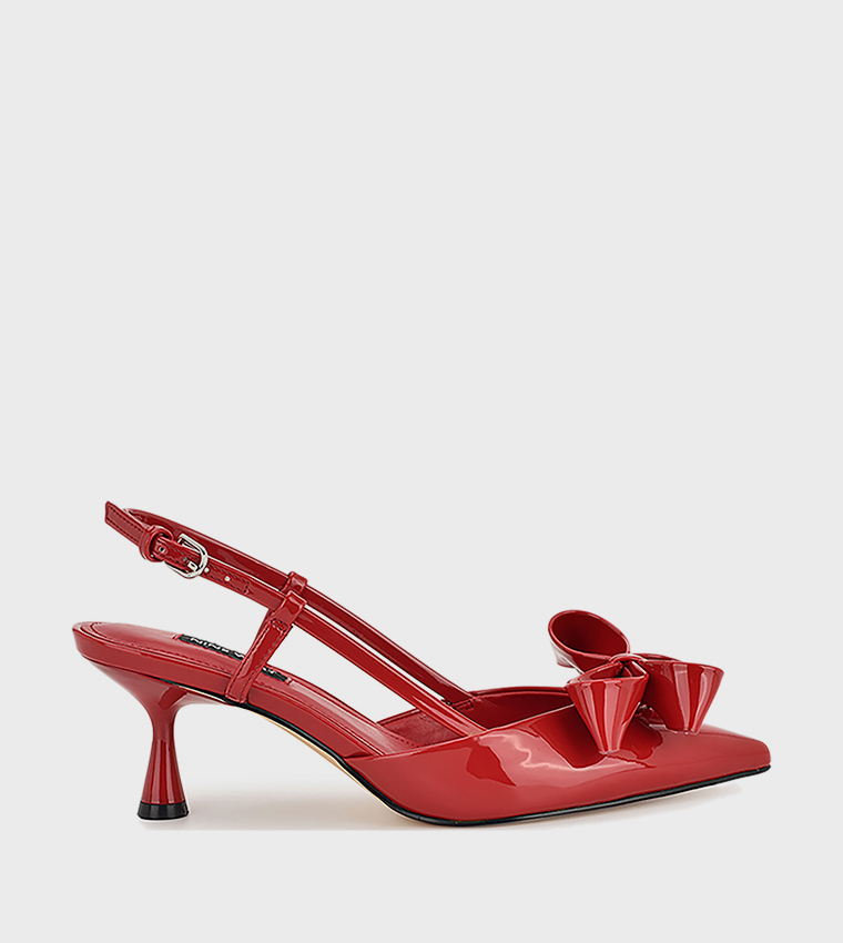 RASKA Appliqued Slingback Pumps