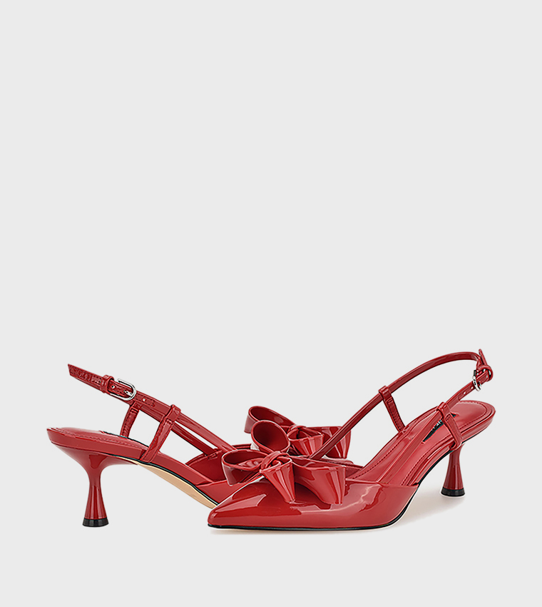 RASKA Appliqued Slingback Pumps