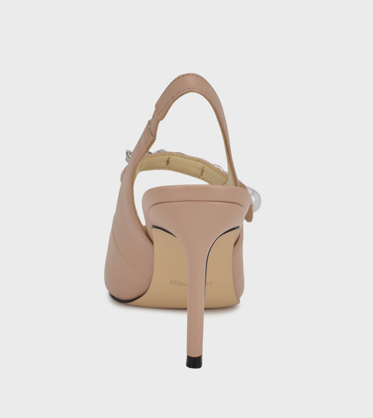RENDEZ Cap Toe Slingback Pumps