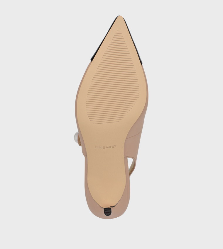 RENDEZ Cap Toe Slingback Pumps