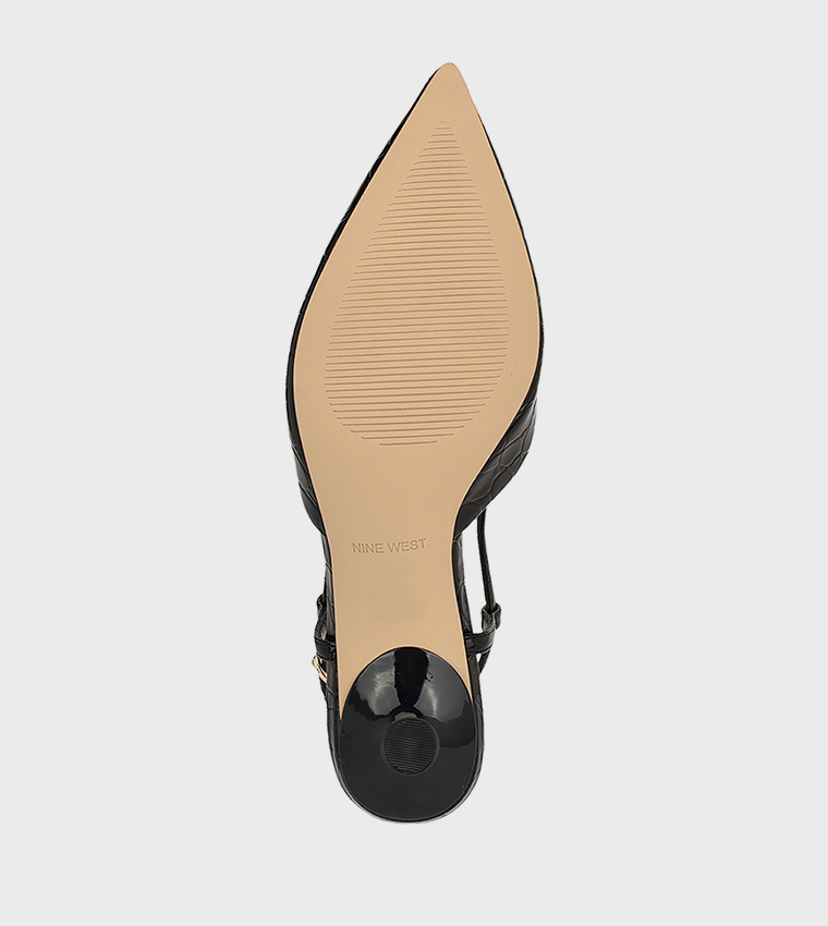 RHONDA Textured Slingback Pumps