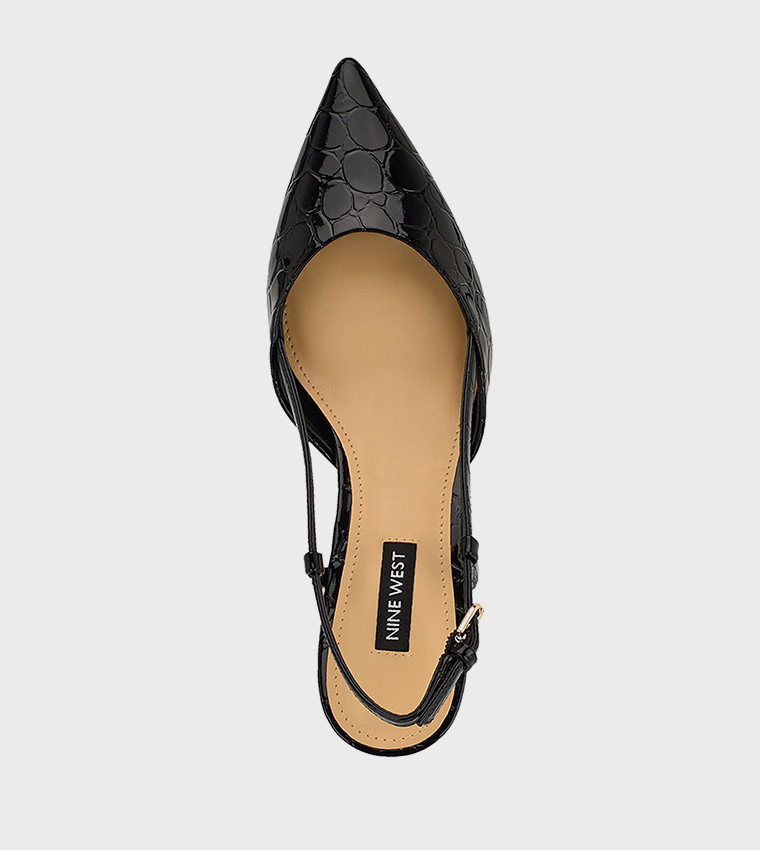RHONDA Textured Slingback Pumps