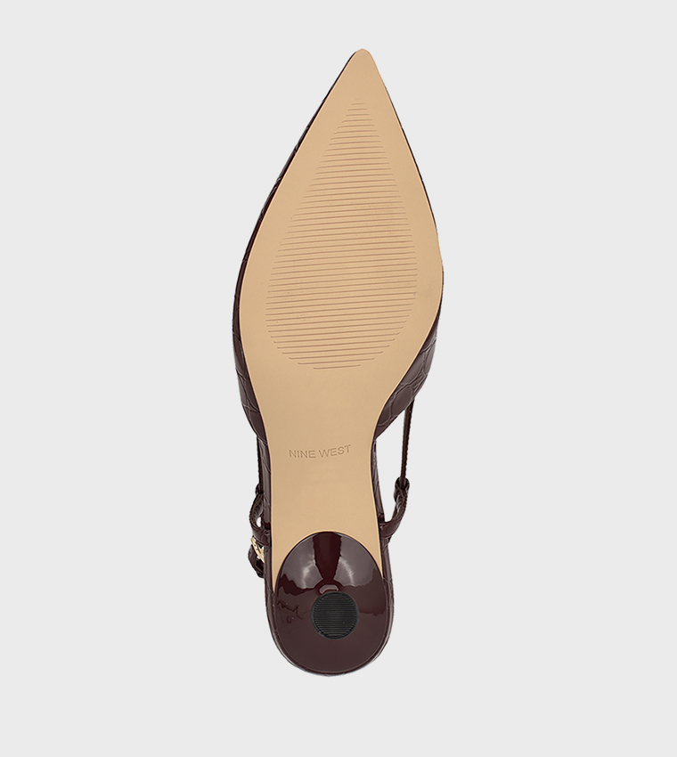RHONDA Textured Slingback Pumps
