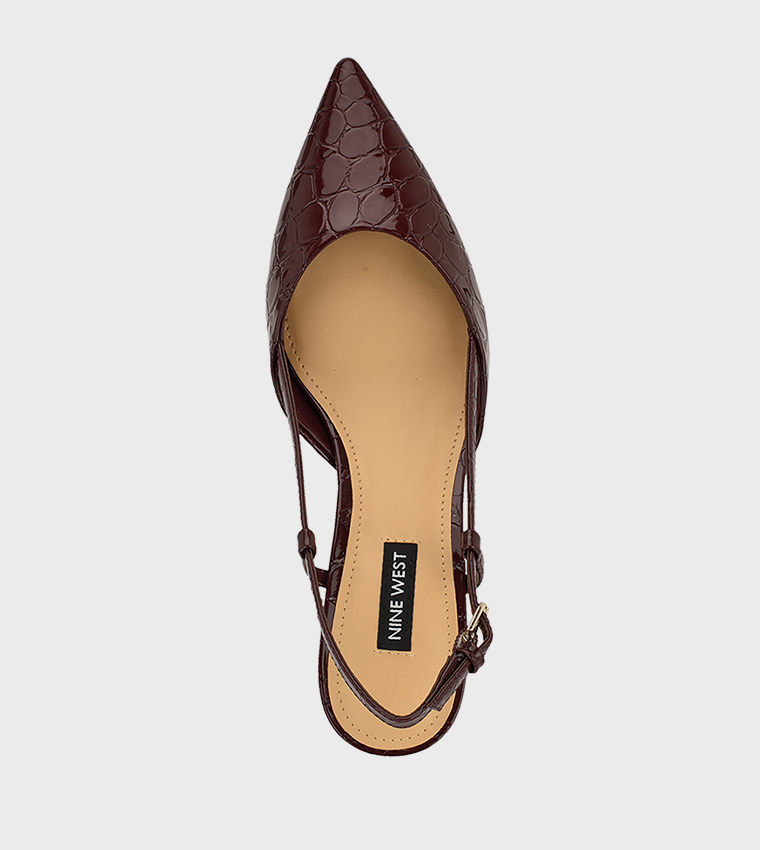 RHONDA Textured Slingback Pumps