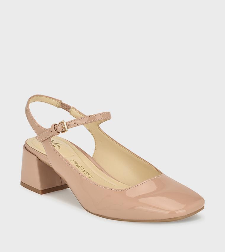ROSLINX Block Heel Slingback Pumps