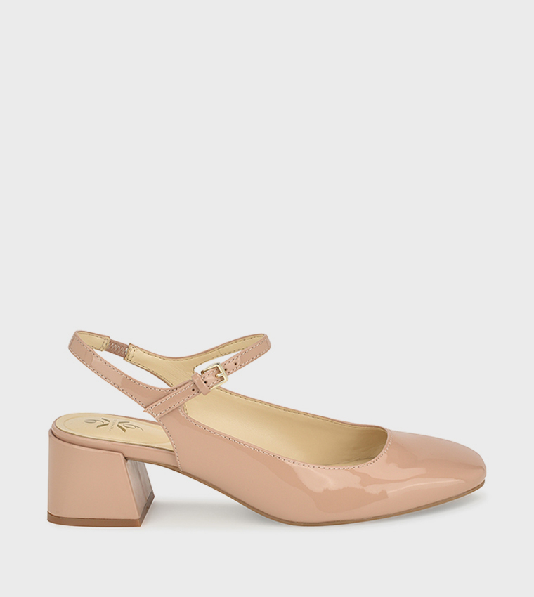 ROSLINX Block Heel Slingback Pumps