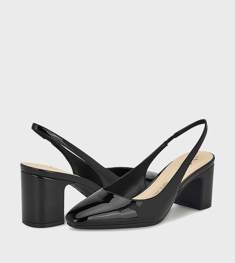 SINEAD Glossy Slingback Pumps