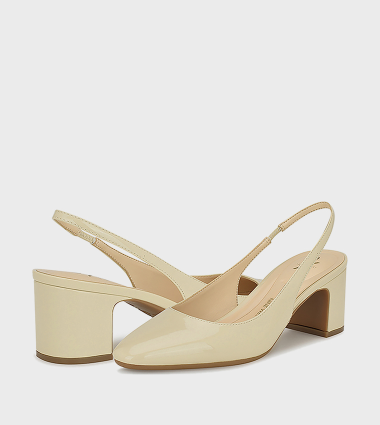 SINEAD Glossy Slingback Pumps