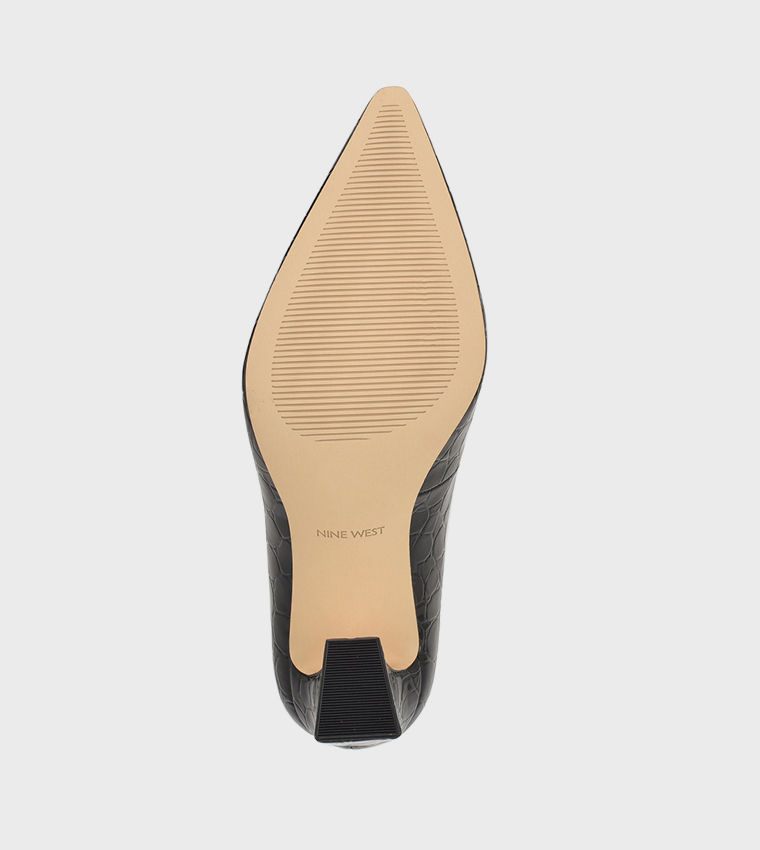 TAMANT Textured Block Heel Pumps