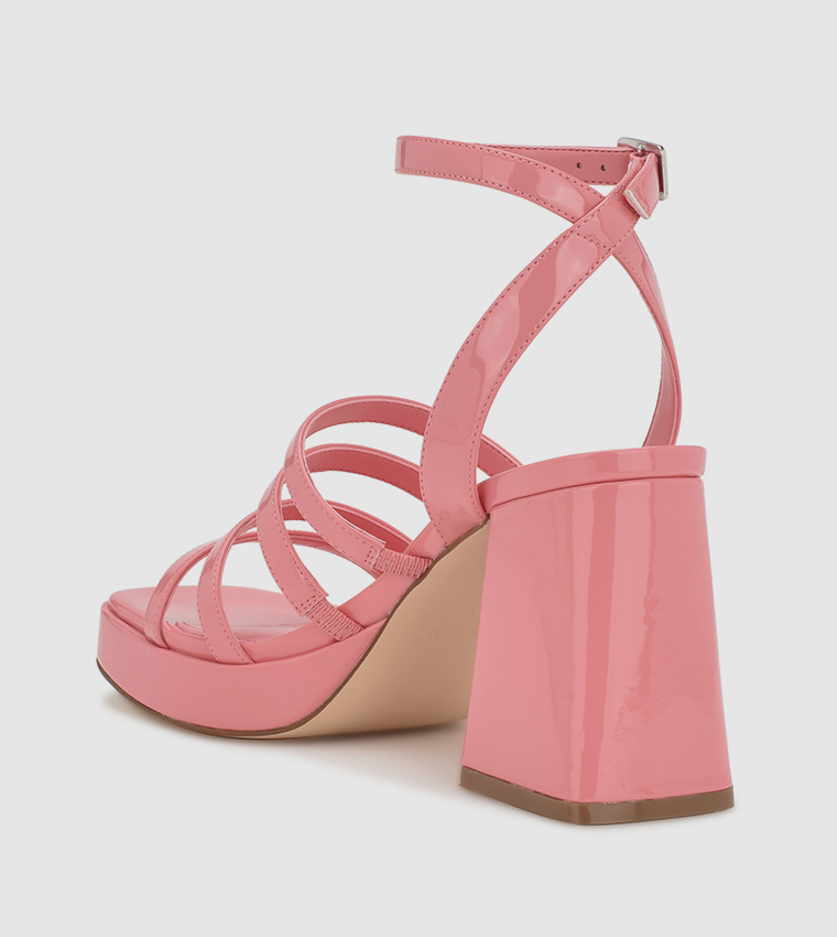 Buy Nine West Teriss Open Toe Heeled Sandals With Ankle Strap In