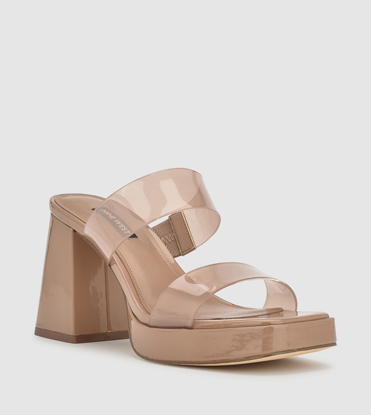 Buy Nine West TILAH Clear Strap Platform Heel Sandals In Light Brown |  6thStreet Kuwait