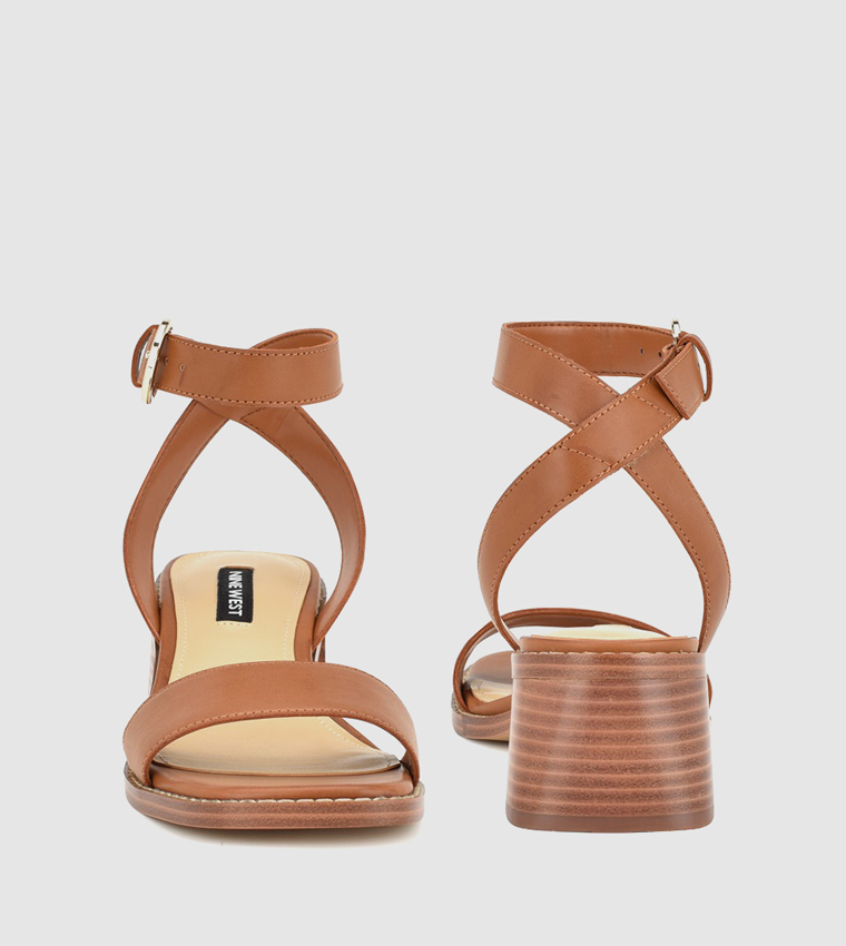 TORAH Ankle Strap Block Heel Sandals
