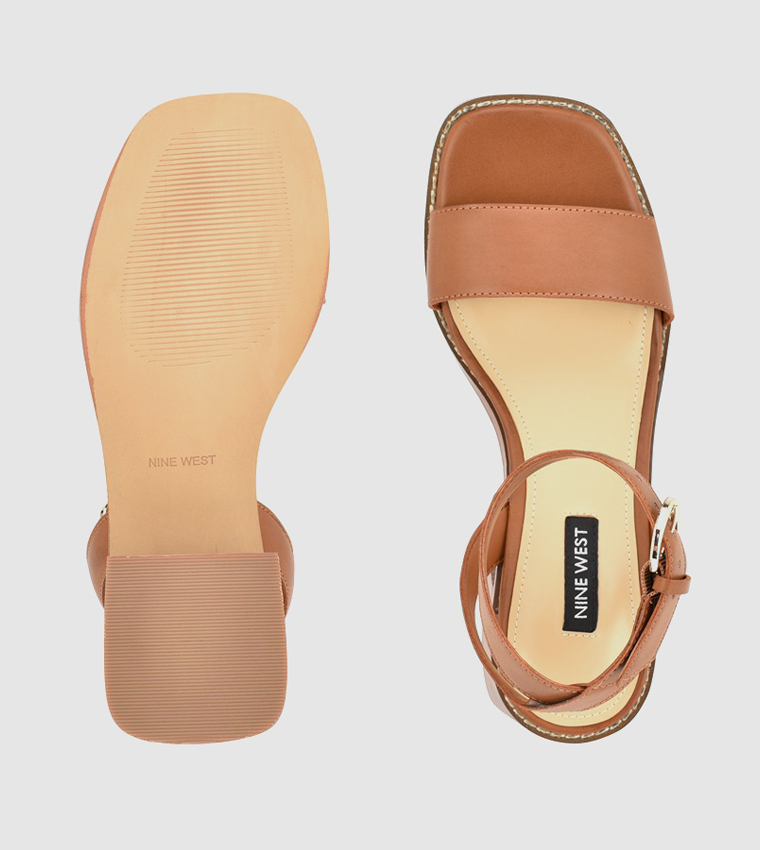 TORAH Ankle Strap Block Heel Sandals