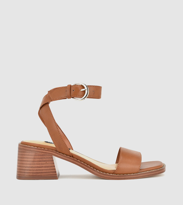 TORAH Ankle Strap Block Heel Sandals