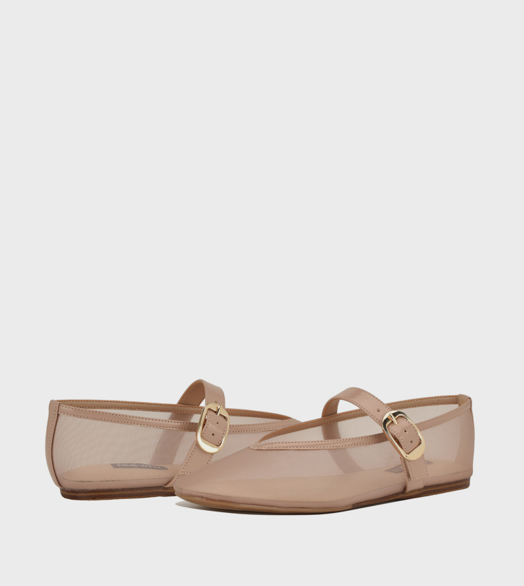 VANCEEN Mesh Almond Toe Mary Janes