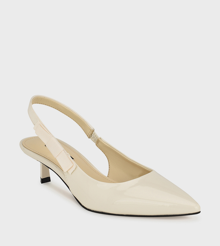 Buy Nine West VIKI Pointed Toe Slingback Pumps In OFF WHITE | 6thStreet UAE