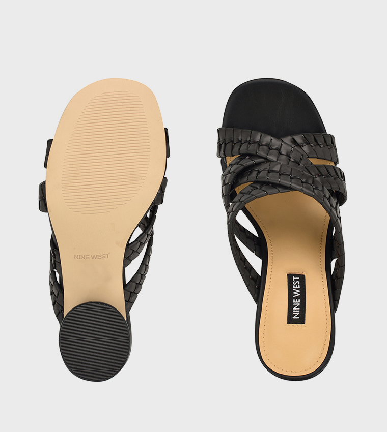 WENEA Criss-Cross Block Heel Sandals