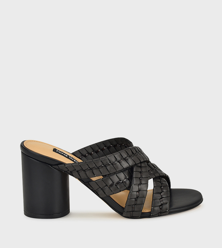 WENEA Criss-Cross Block Heel Sandals