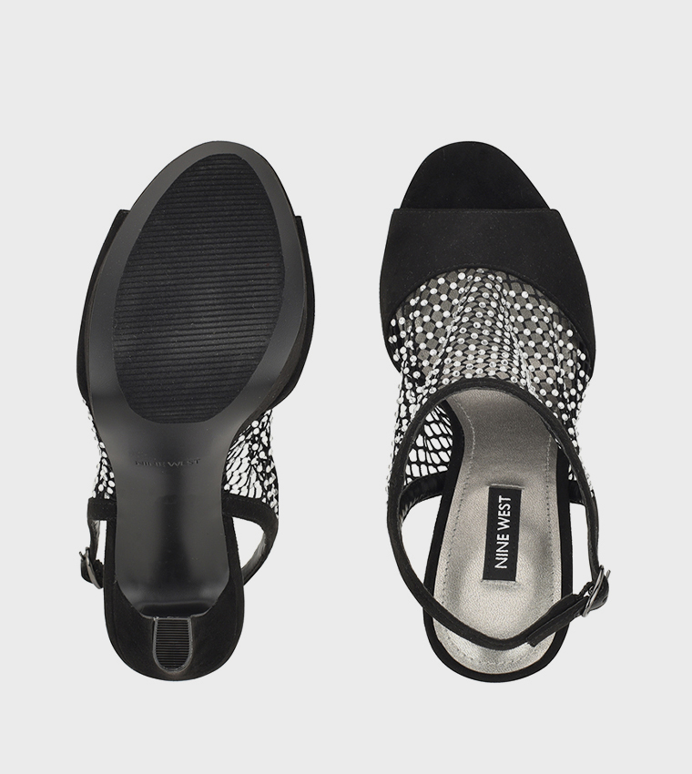 WOHMAH Mesh Platform Heel Sandals