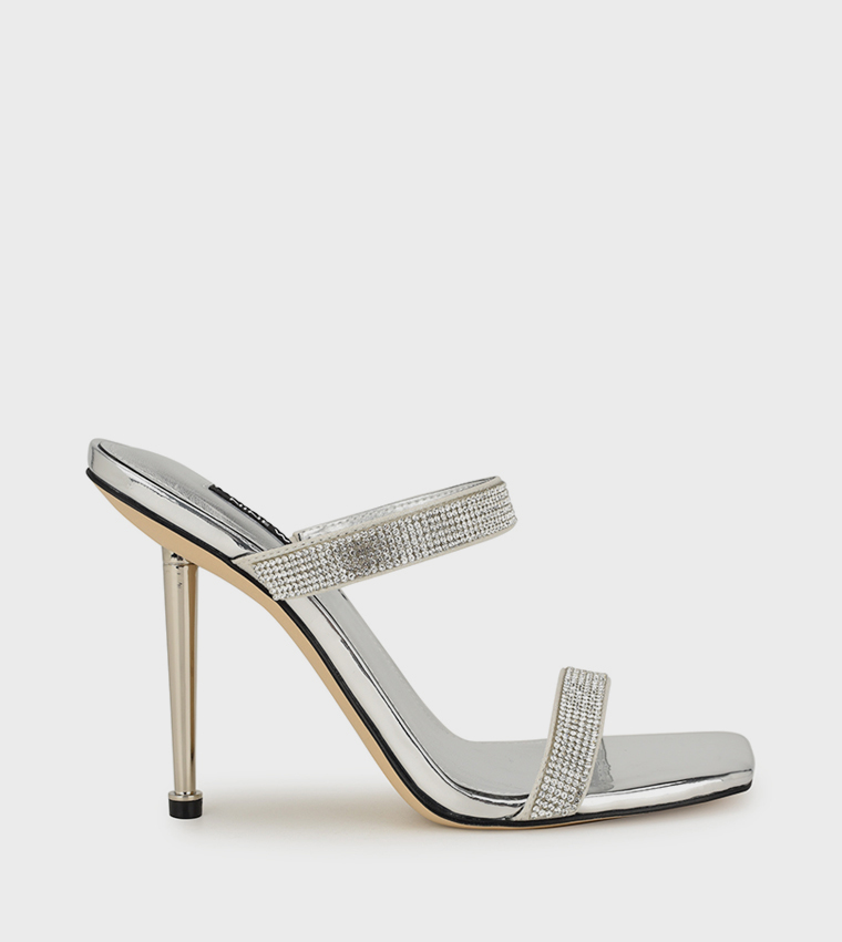 YOGIRL Embellished Stiletto Heel Sandals