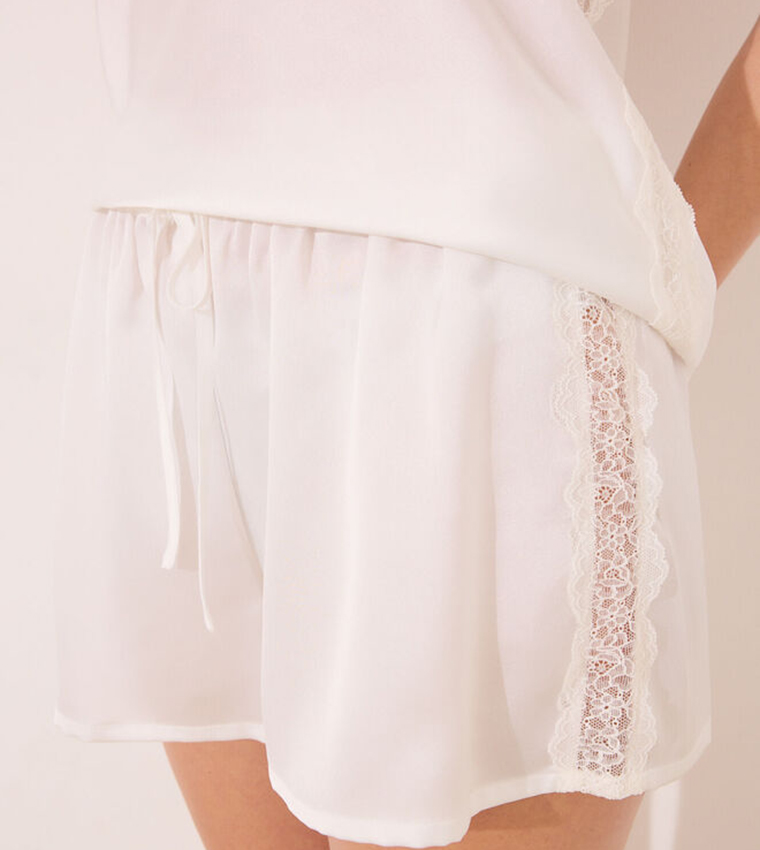Satin Strappy Shorty Pajama Set