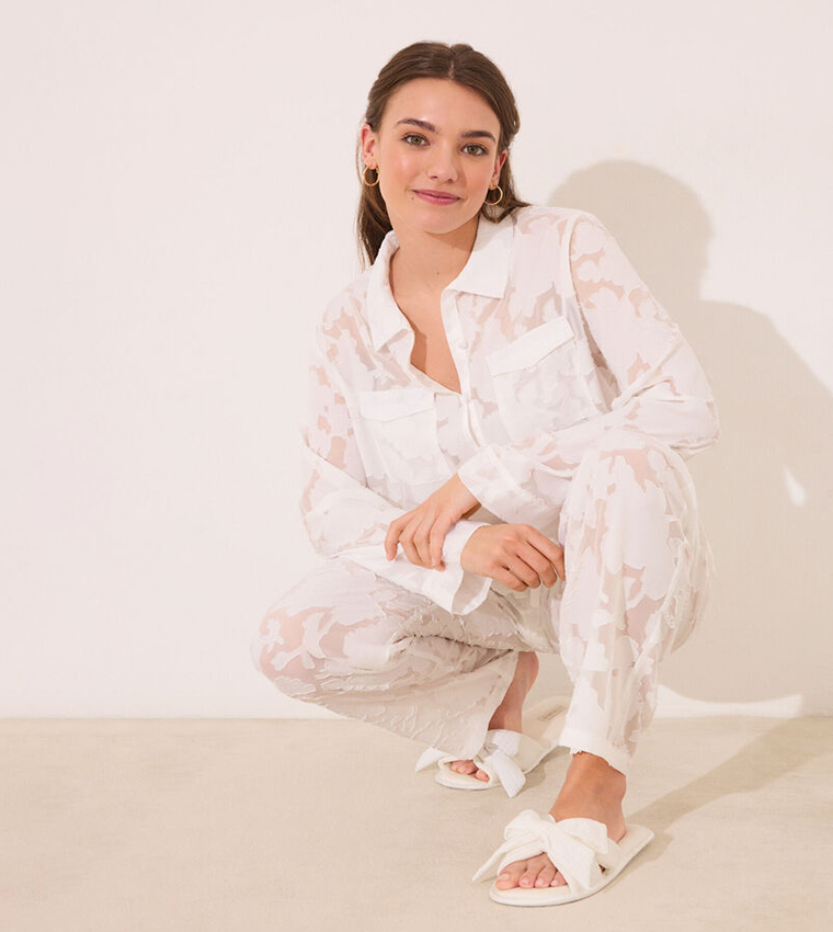 Satin Long Sleeves Pajama Set