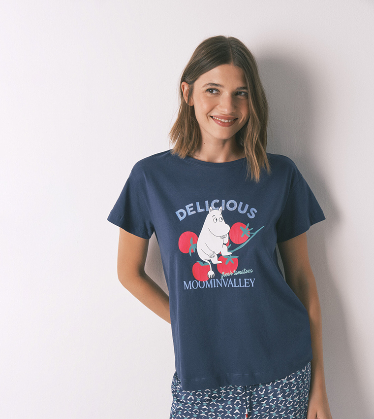 Printed Short Sleeves Pyjama Set
