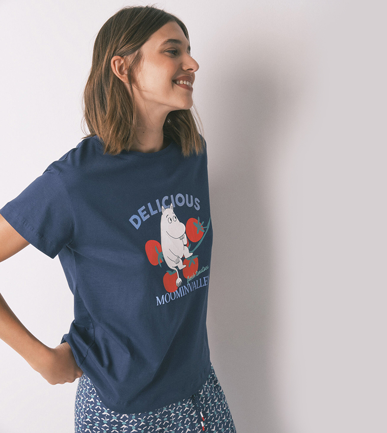 Printed Short Sleeves Pyjama Set
