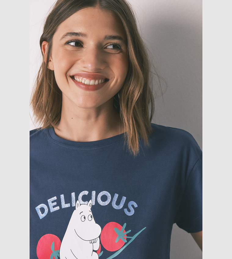 Printed Short Sleeves Pyjama Set