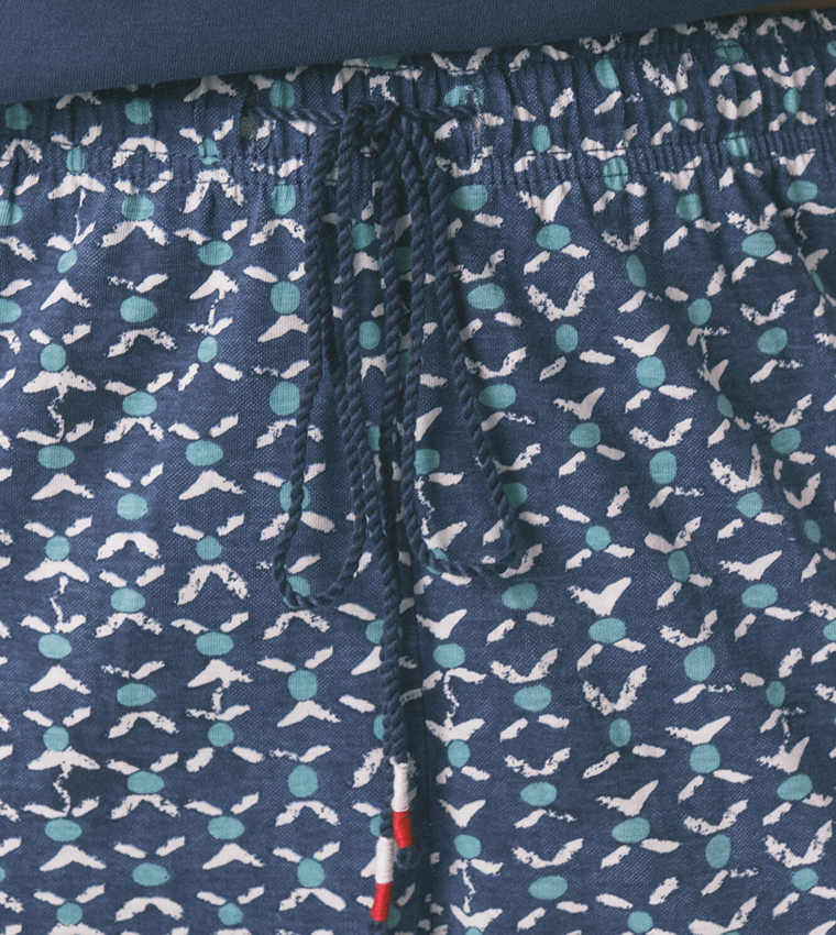 Printed Short Sleeves Pyjama Set
