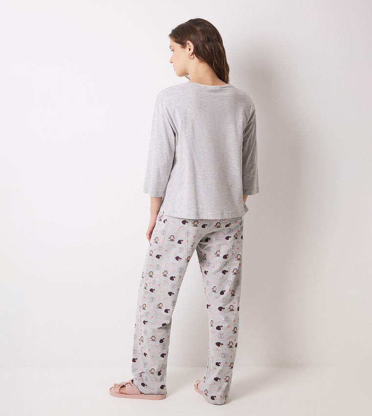 Mafalda Print Long Sleeves Pajama Set
