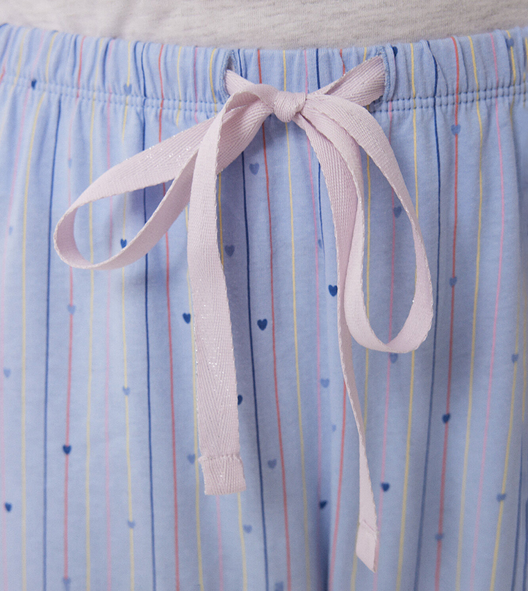 Printed Short Sleeves Pyjama Set