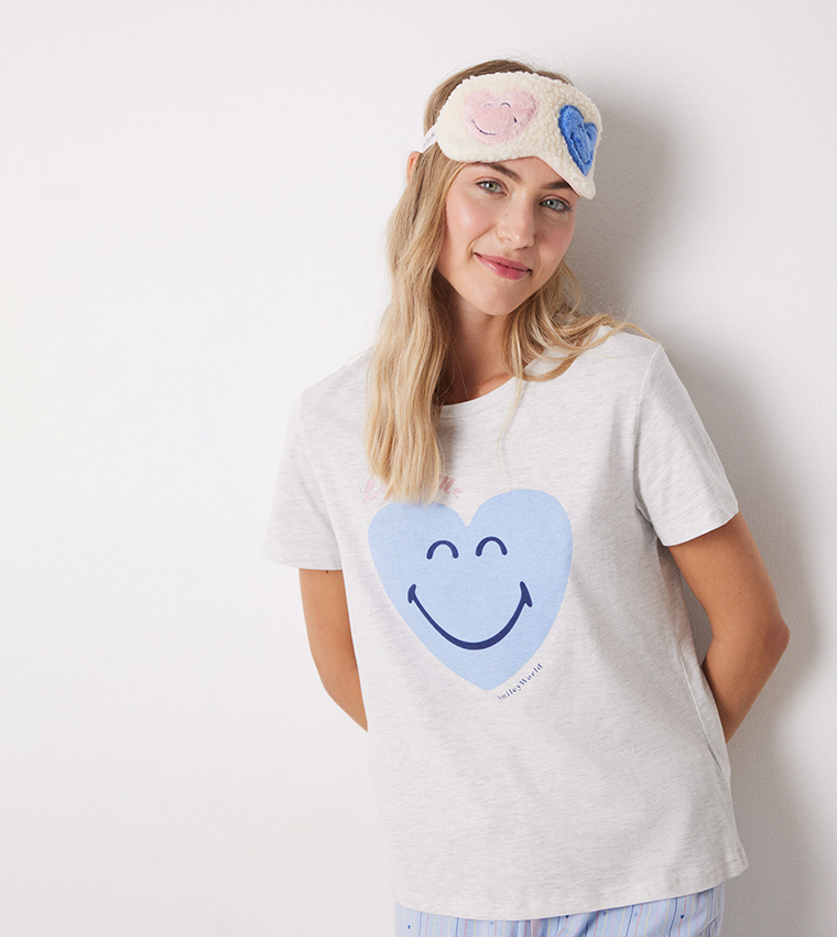 Printed Short Sleeves Pyjama Set