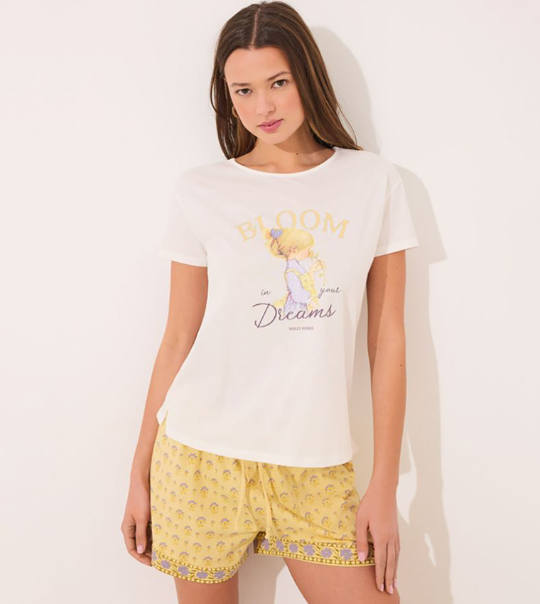 Holly Hobbie Printed Cotton Shorty Pyjama Set
