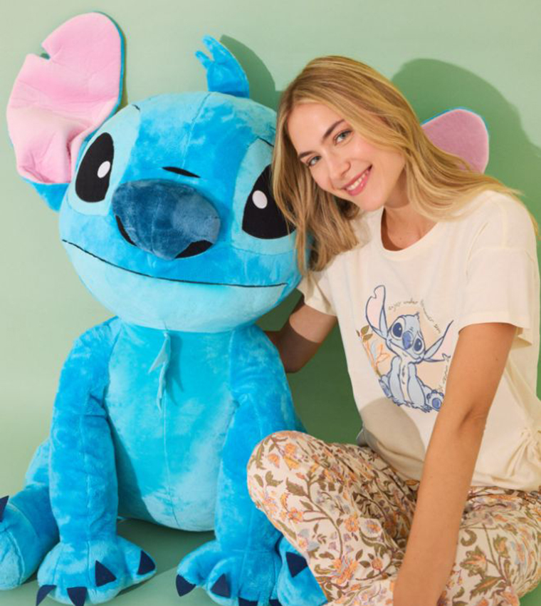 Lilo & Stitch Printed Crew Neck Pyjama Set