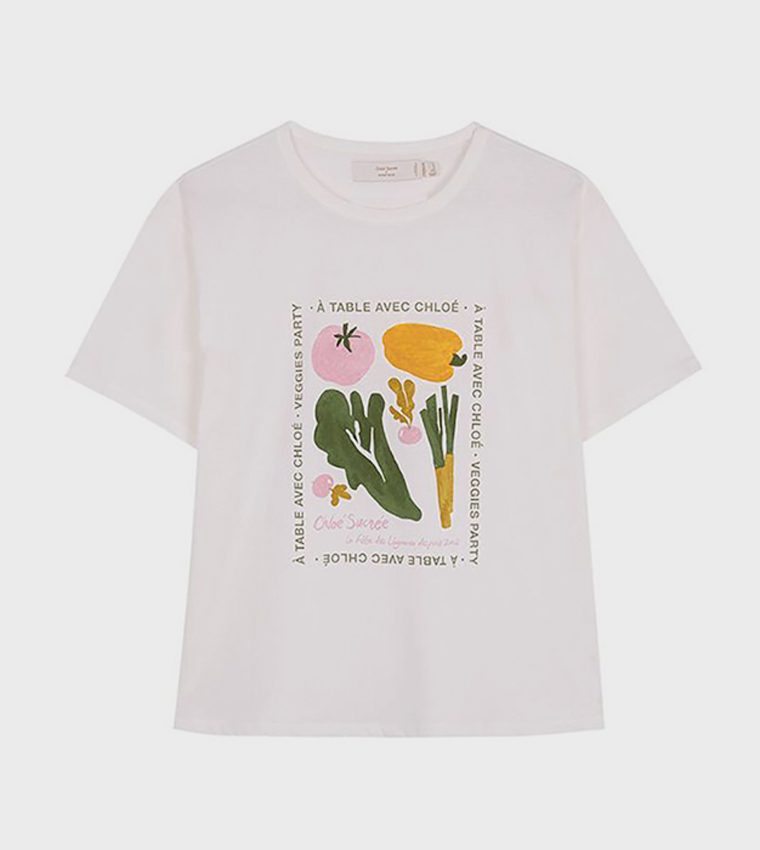 Printed Short Sleeves Cotton Lounge T-Shirt